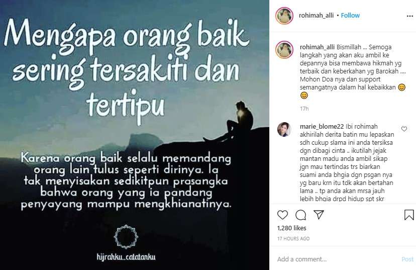 unggahan Rohimah istri Kiwil