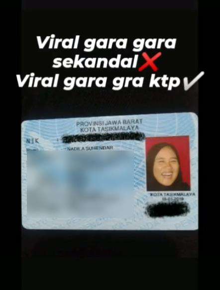 Foto KTP ngakak ini viral.