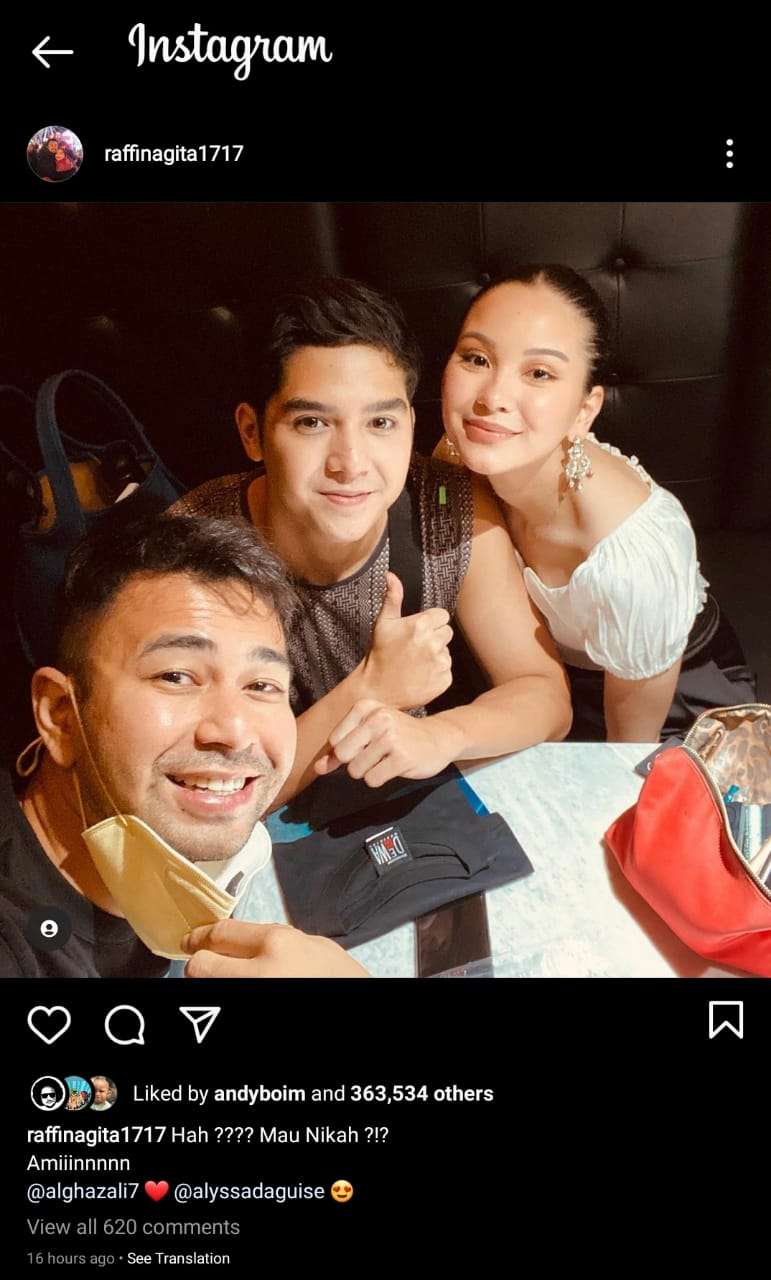 Foto Raffi Ahmad, Al Ghazali, Alyssa Daguise