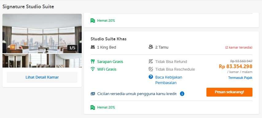 Harga per kamar Nia Ramadhani