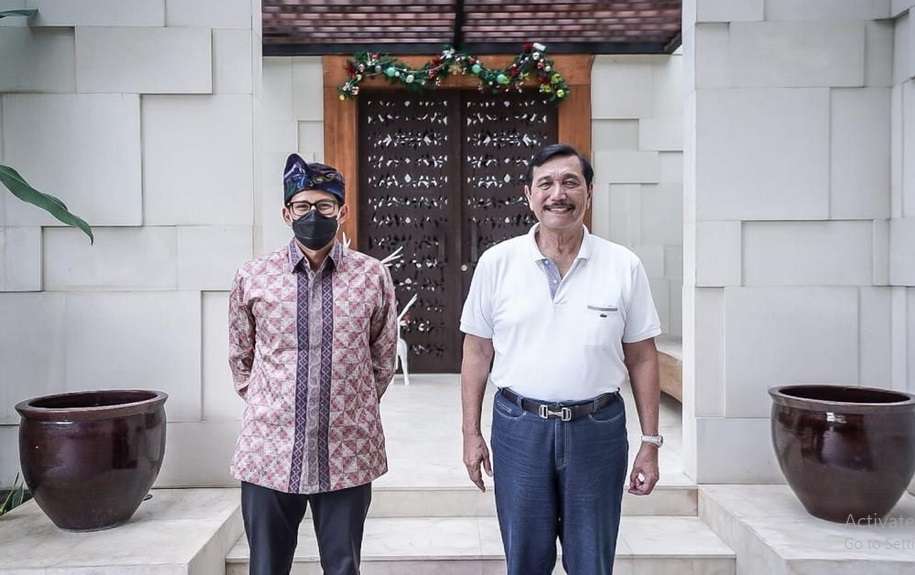 Sandiaga Uno dan Luhut Panjaitan Sandiaga Uno dan Luhut Panjaitan