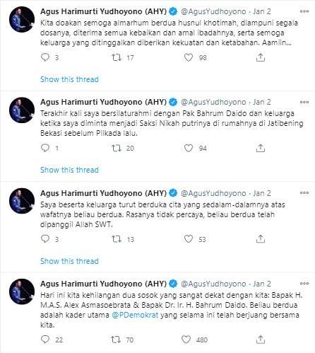 AHY berduka