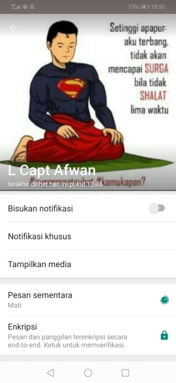 Profil WhatsApp Kapten Afwan