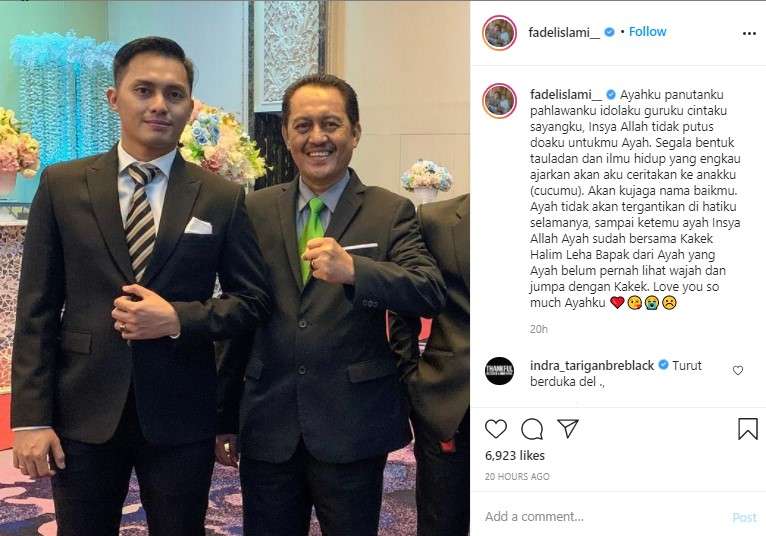 Ayah mertua Muzdalifah meninggal dunia