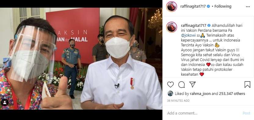 Raffi Ahmad dan Joko Widodo