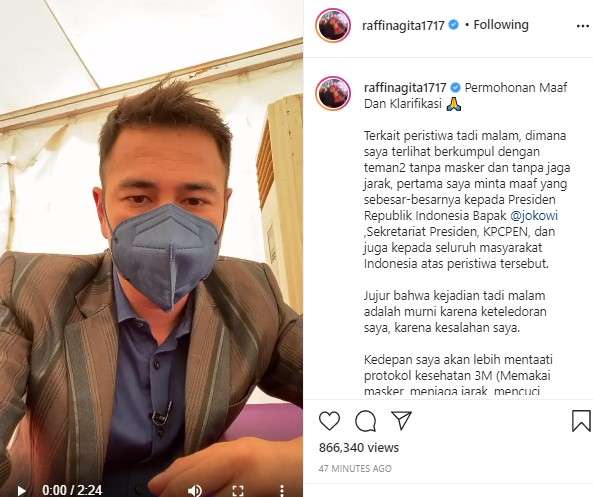 Raffi Ahmad klarifikasi Raffi Ahmad klarifikasi