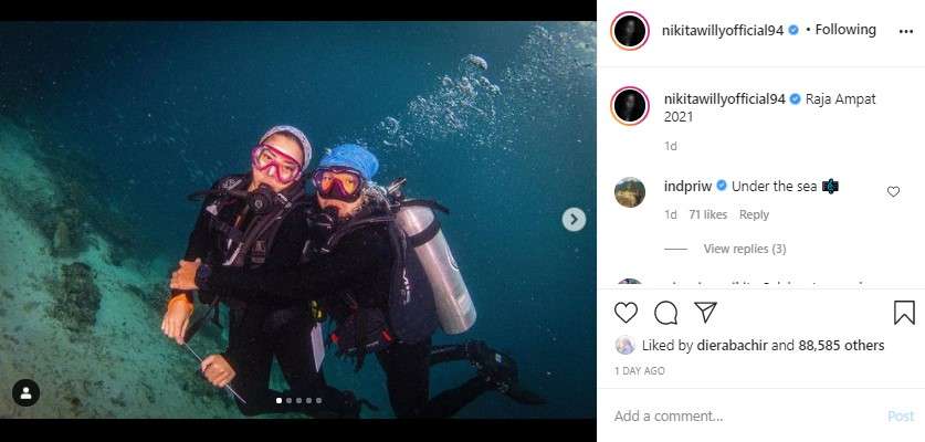 Nikita Willy liburan di Raja Ampat
