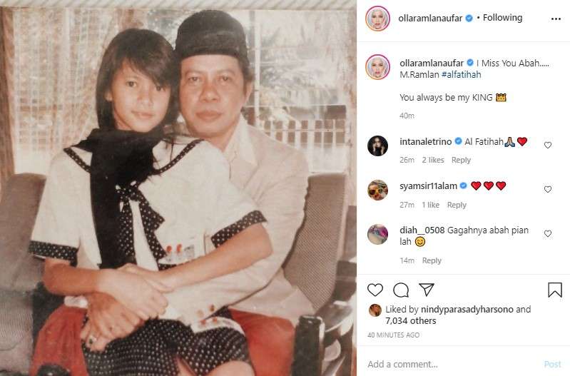 Olla Ramlan dan almarhum Ayahnya