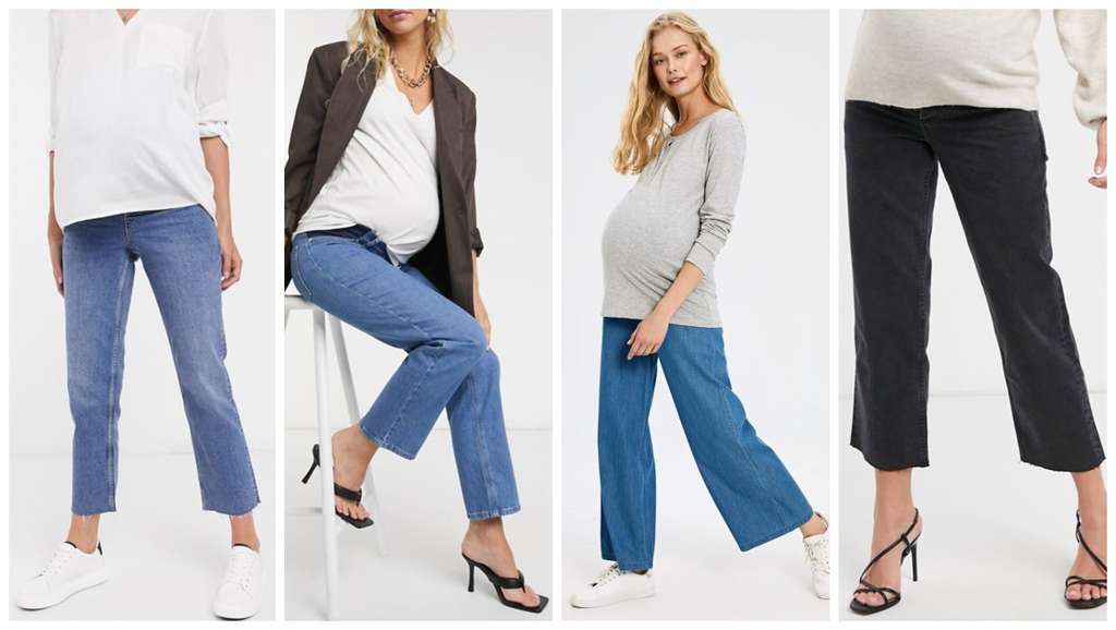 Straight leg maternity jeans