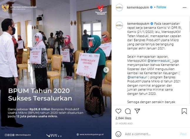 Bantuan untuk pengusaha mikro kembali diajukan untuk tahun ini.