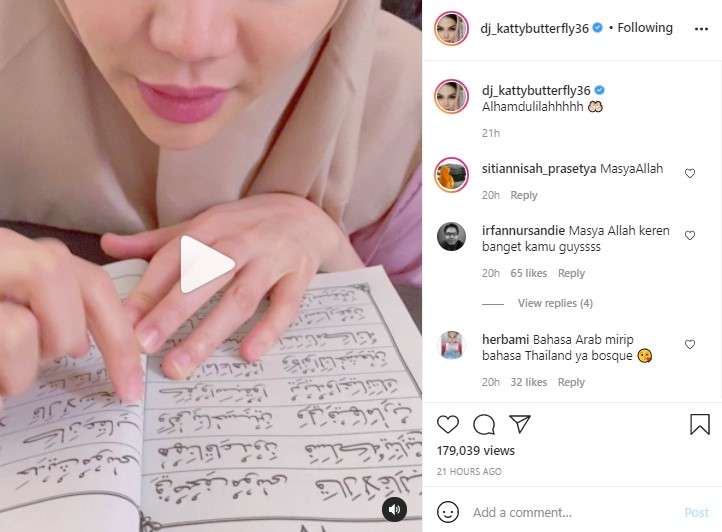 DJ Katty belajar mengaji