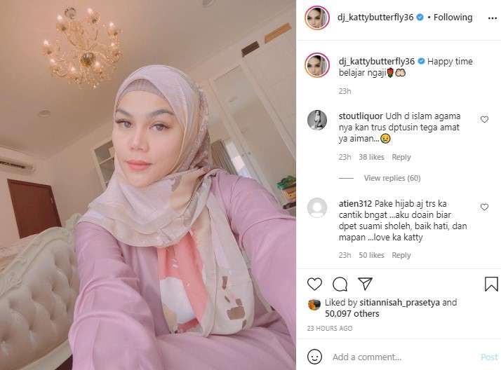 DJ Katty belajar mengaji