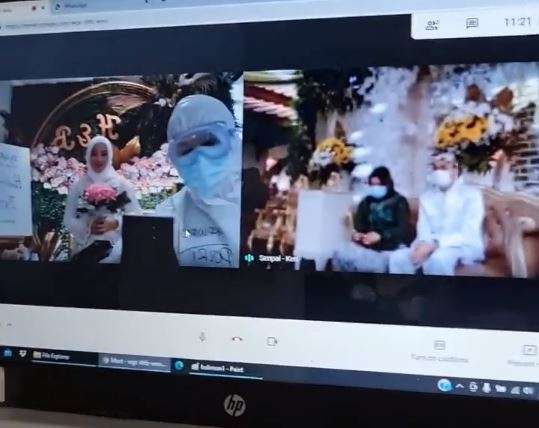 Akad Nikah jarak jauh di Wisma Atlet