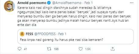 Akun Twitter Chef Arnold