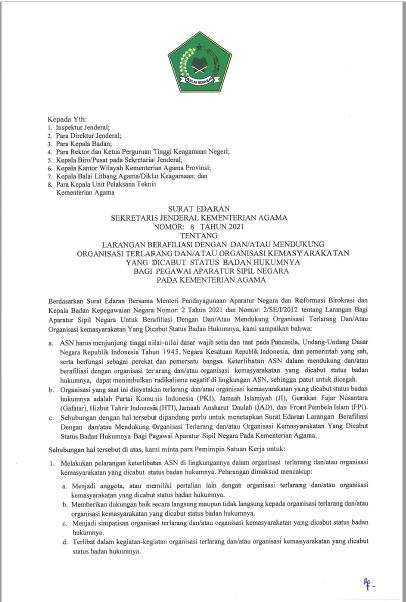 Surat Edaran Kemenag