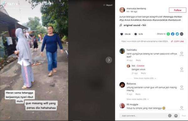 Cuplikan video tentang Wi-Fi yang viral.