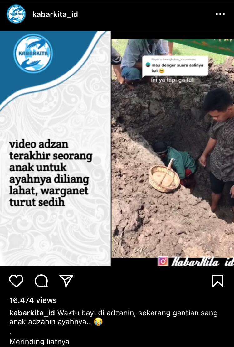 Video Viral Anak Adzani Bapaknya di Liang Lahat Video Viral Anak Adzani Bapaknya di Liang Lahat
