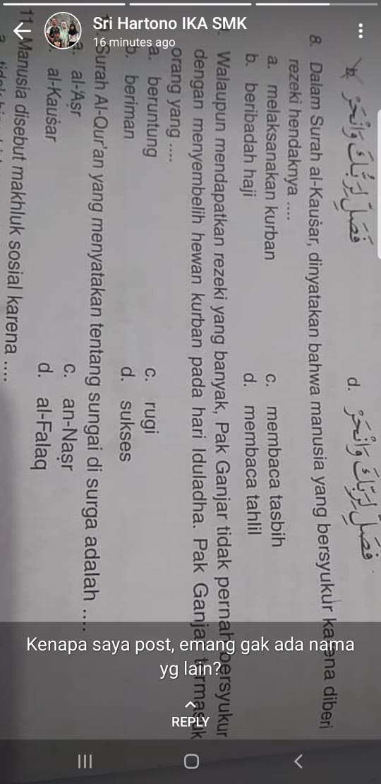 Unggahan Twitter