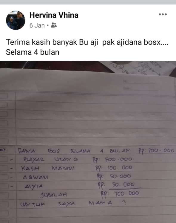 Unggahan Facebook