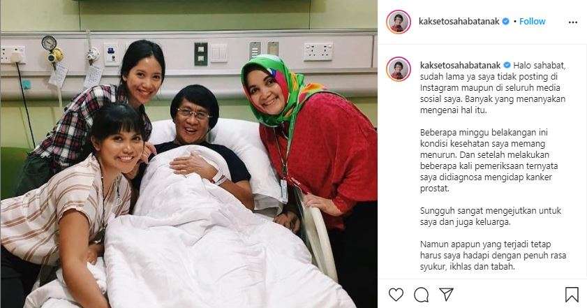 kak Seto kabarkan dirinya didiagnosa idap kanker prostat