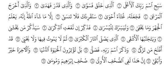 Surah Al Ala