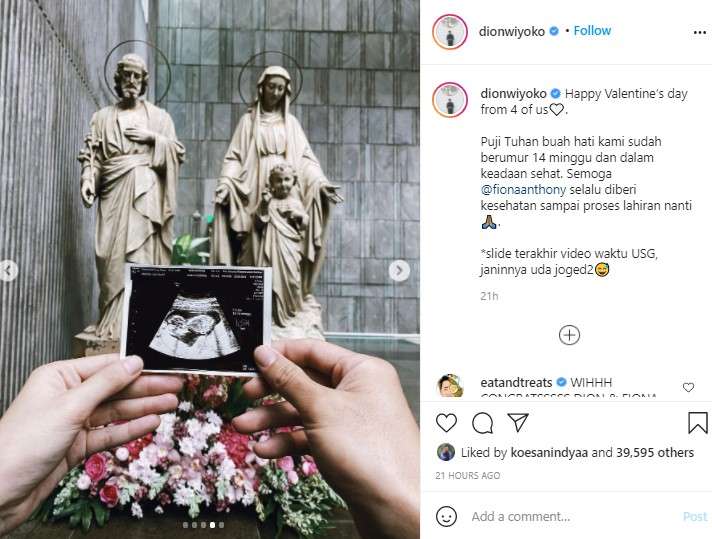 Unggahan Dion Wiyoko