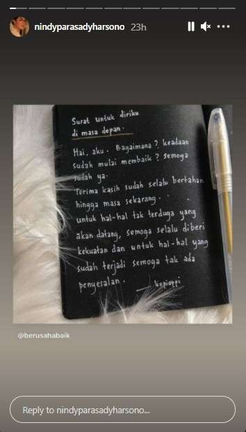 Curhatan Nindy Ayunda