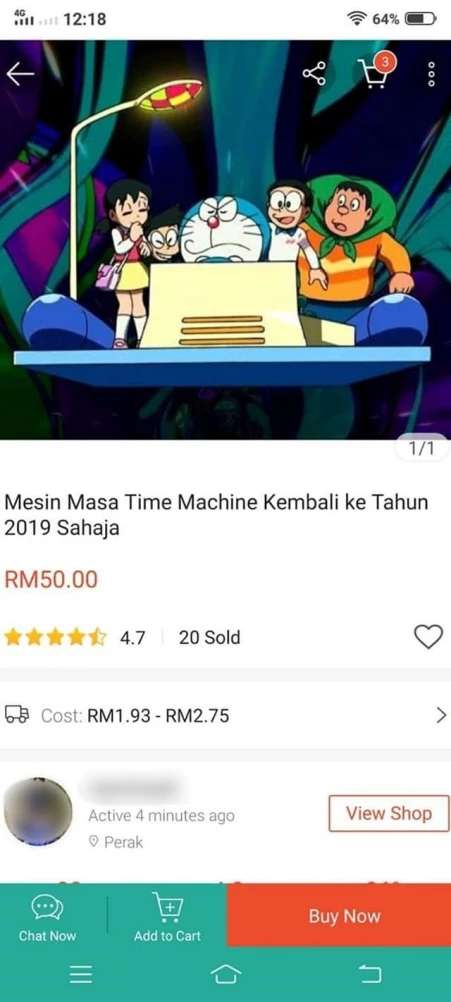 Jual mesin waktu Doraemon
