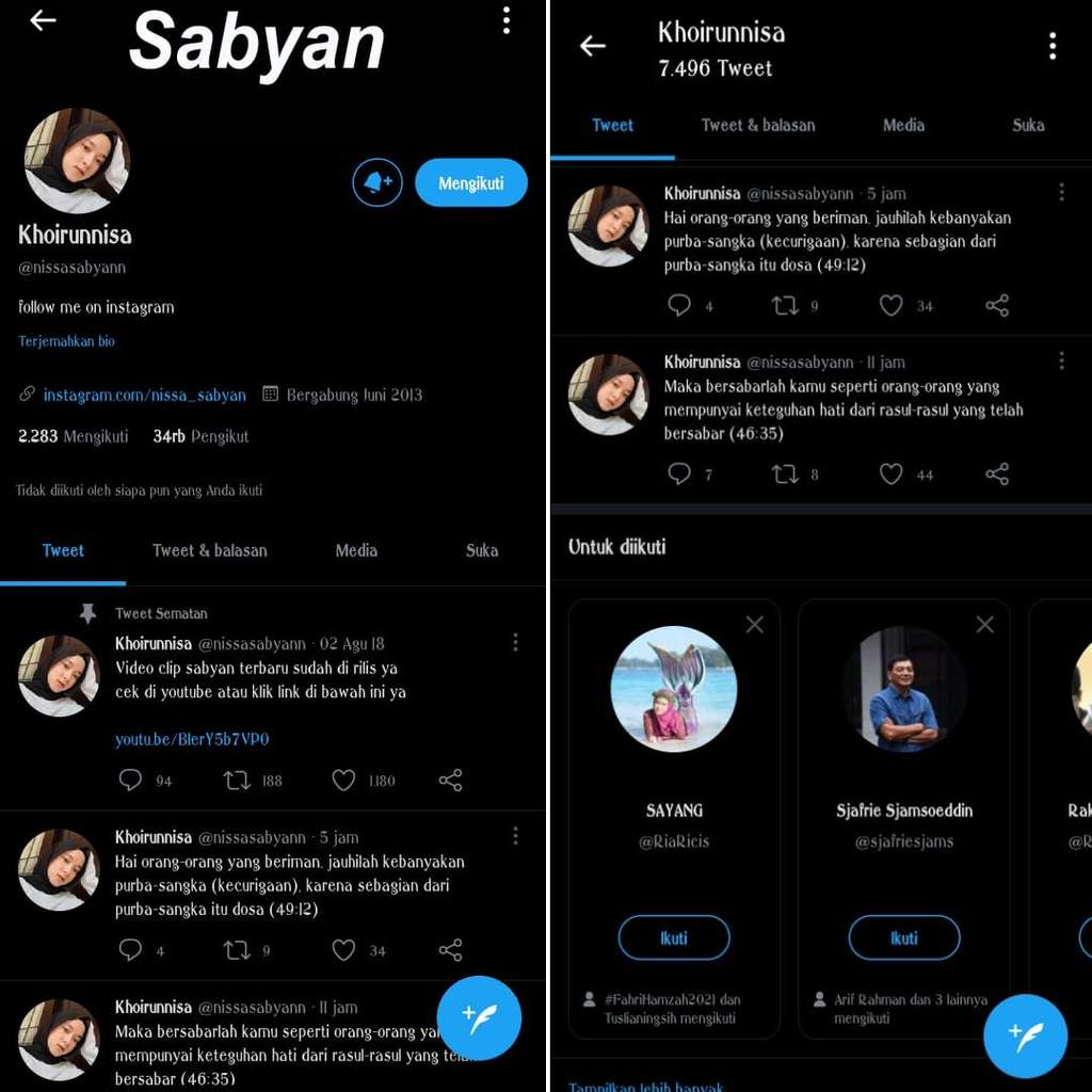 Unggahan Twitter