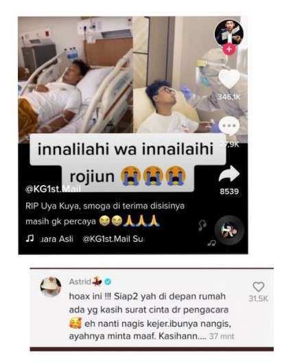Konten Uya Kuya meninggal