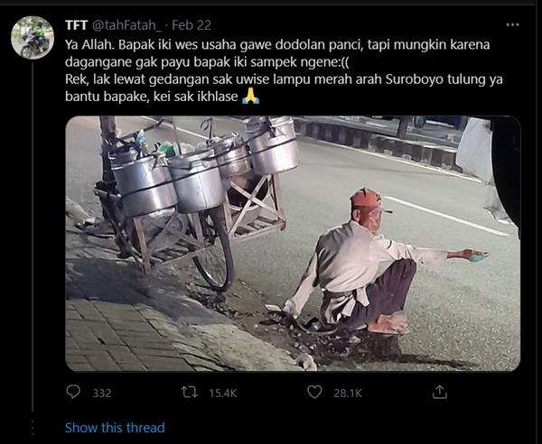 Cerita tukang tambal panci yang terpaksa mengemis.