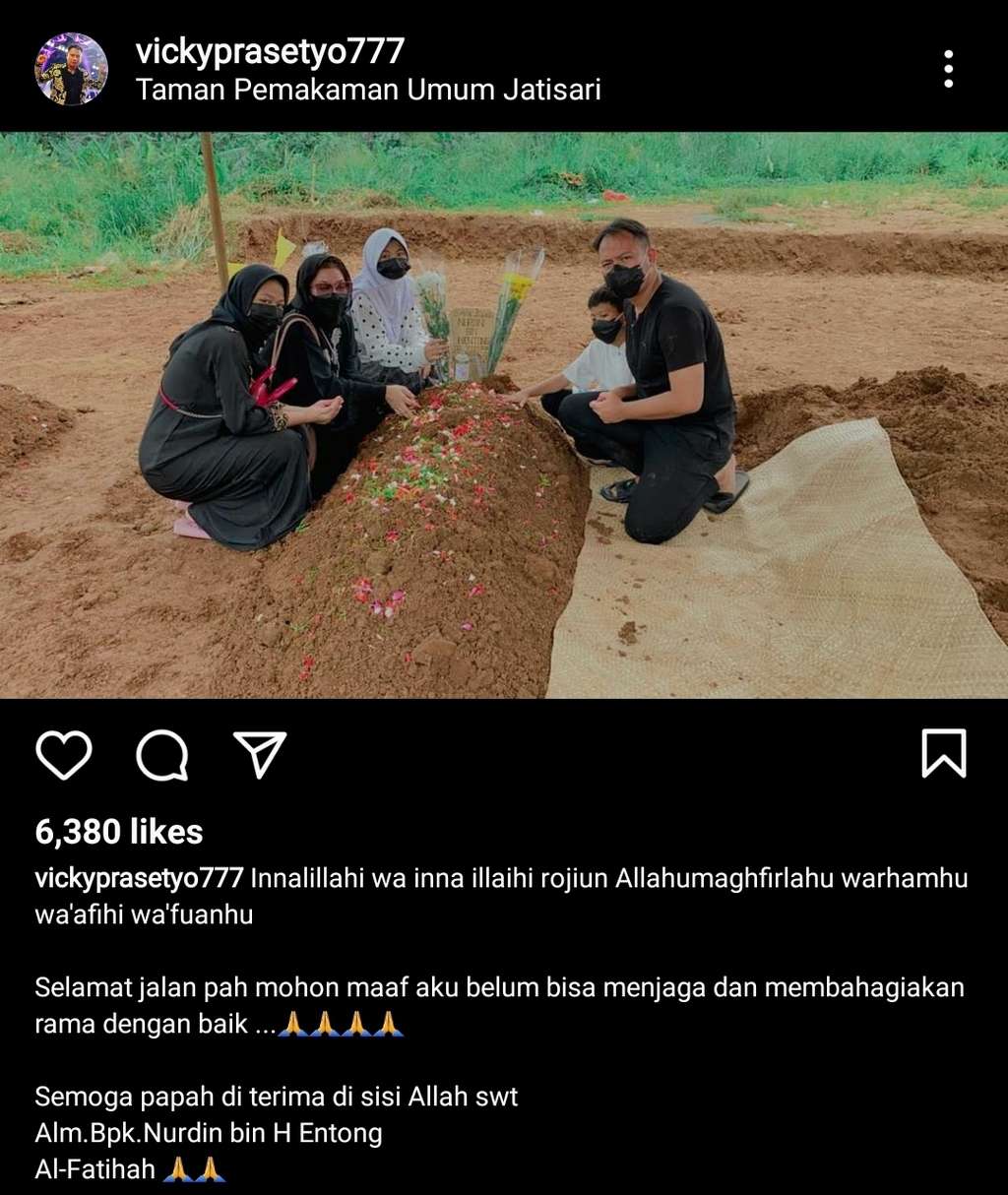 Mantan Mertua Vicky Prasetyo Meninggal Dunia