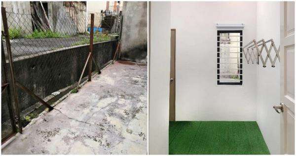 Bagian belakang disulap jadi tempat ruang cuci yang nyaman.