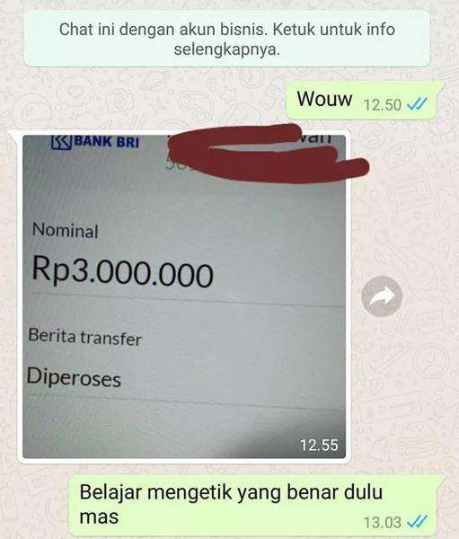 Mau nipu ketahuan.