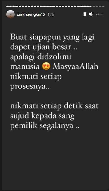 Unggahan Zaskia Sungkar