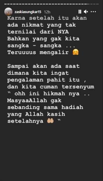 Unggahan Zaskia Sungkar