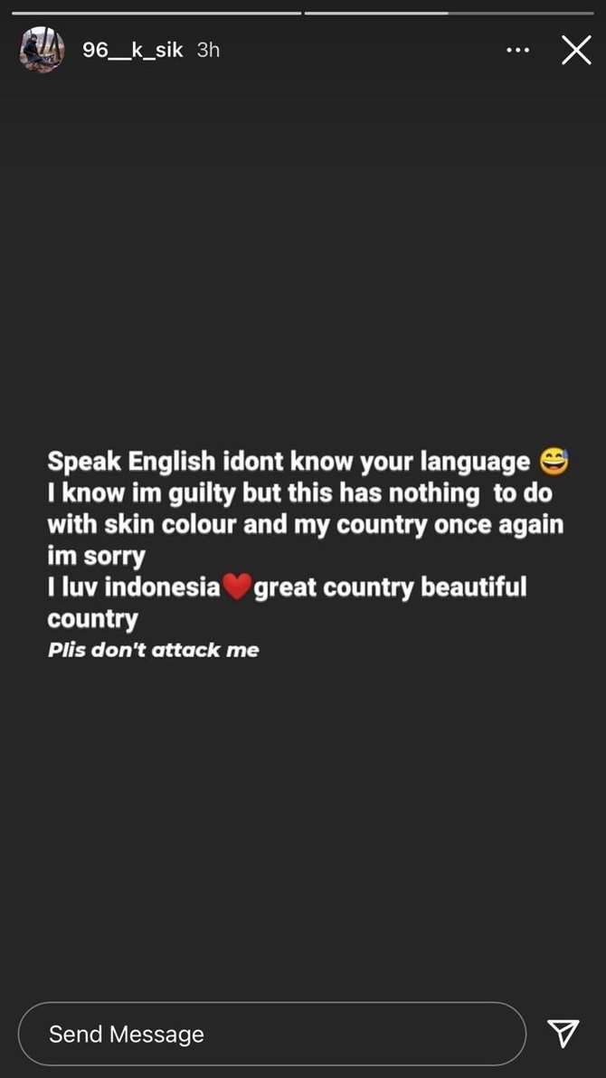 Pria Korsel minta maaf
