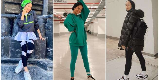 Hijaber with active wear outfit