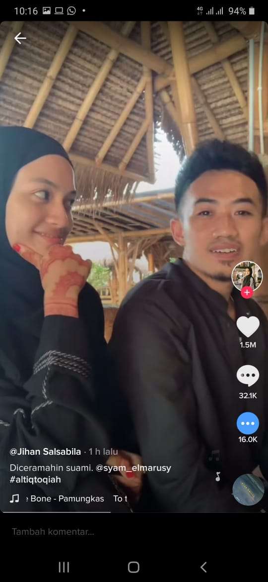 ustaz Syam dan Jihan istrinya ustaz Syam dan Jihan istrinya