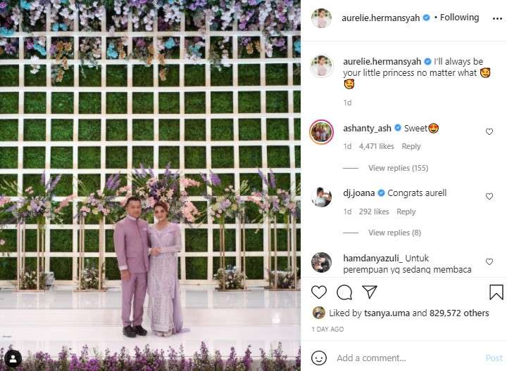 Unggahan Aurel dan Anang Hermansyah