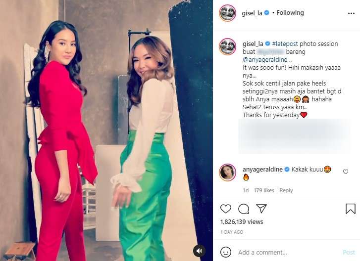 Lihat pemotretan Anya dan Gisel