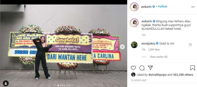 Awkarin umumkan beli Hotel