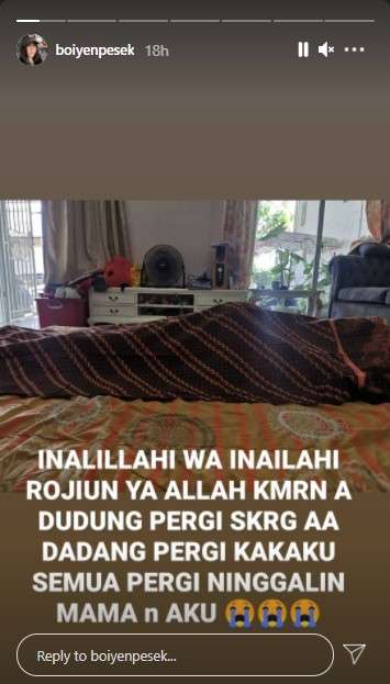 Kakak Komedian Boiyen meninggal dunia Kakak Komedian Boiyen meninggal dunia