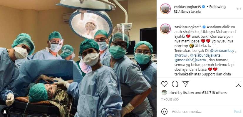 Zaskia Sungkar melahirkan anak pertama