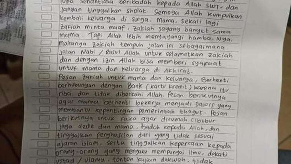Surat pelaku