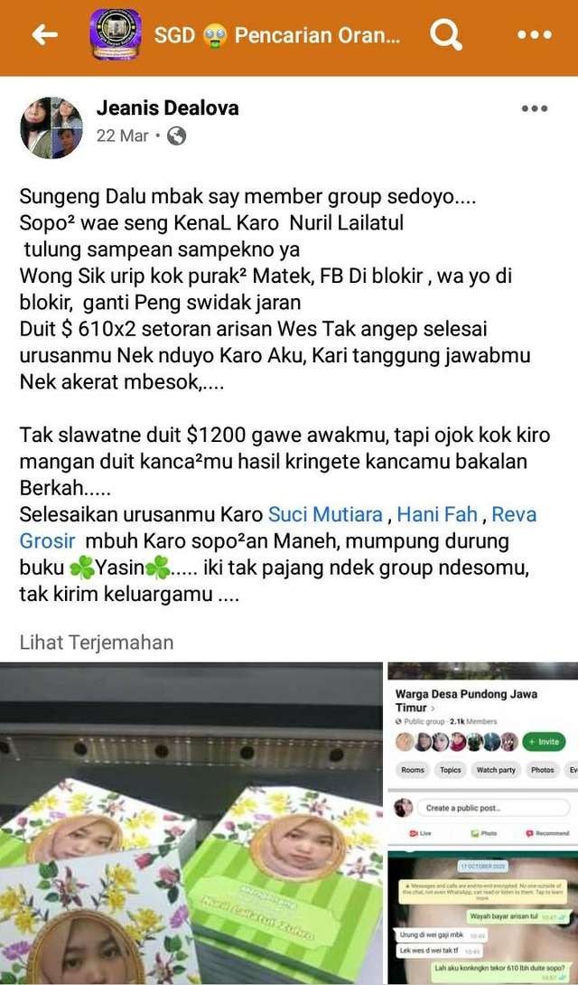 Unggahan Facebook