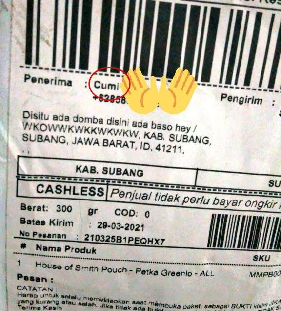 Nama penerima nyeleneh