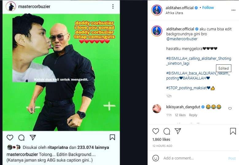 Foto Aldi Taher edit Deddy Corbuzier