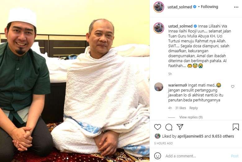 Ustaz Solmed berduka