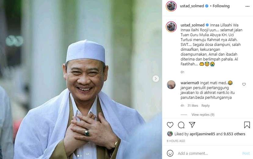 Ustaz Solmed berduka